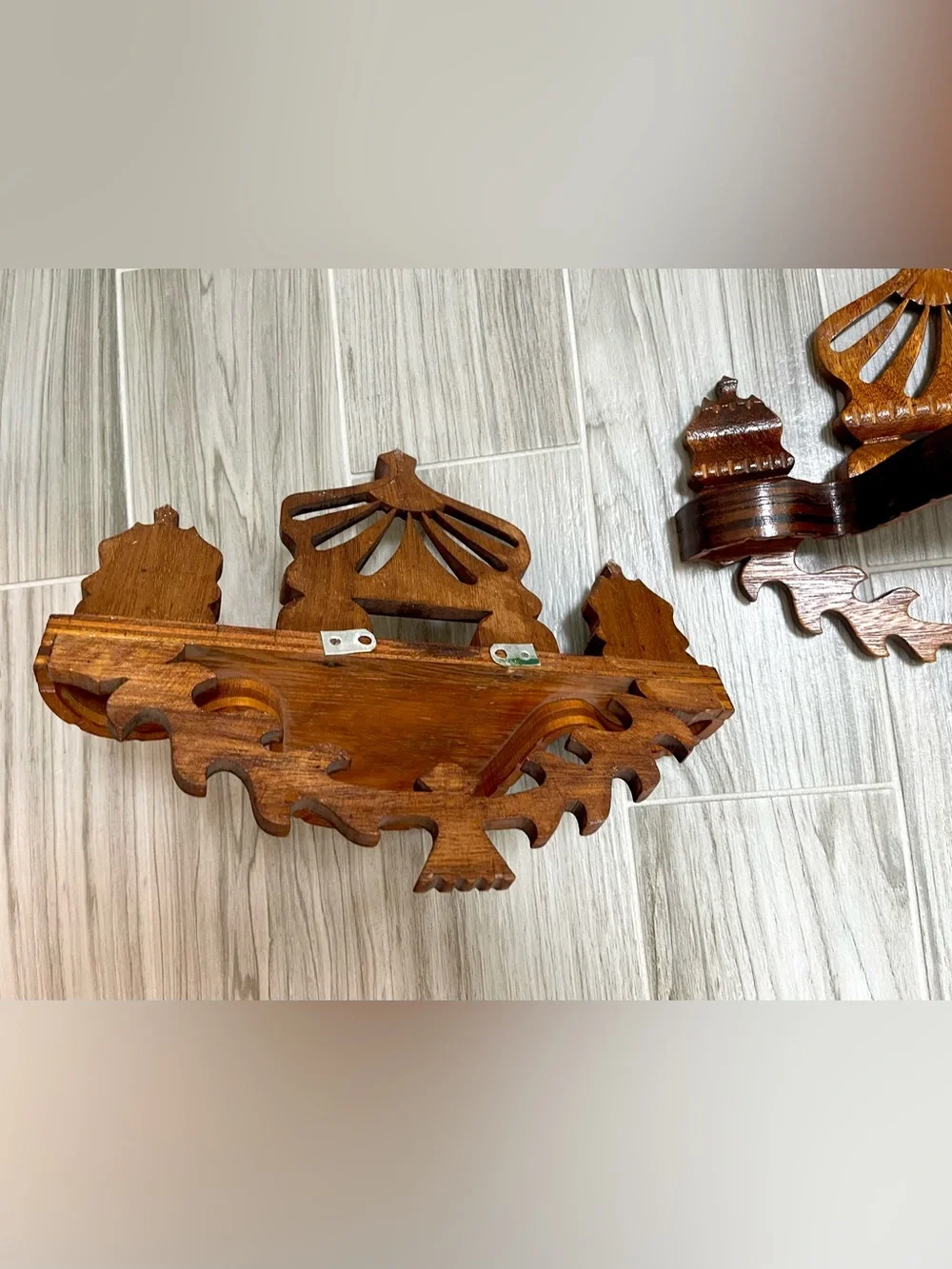 The Rare Antique (early 1900’s Handcrafted Victorian Wall Shelf/Pair of Two).